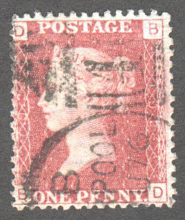 Great Britain Scott 33 Used Plate 192 - BD - Click Image to Close